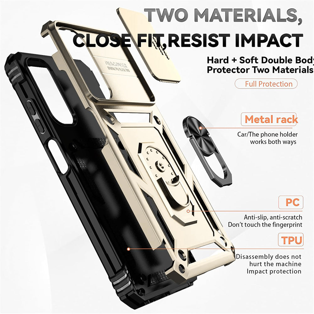 Custodia per Samsung Galaxy S21 FE 5G G990, Techsuit, CamShield, Dorata