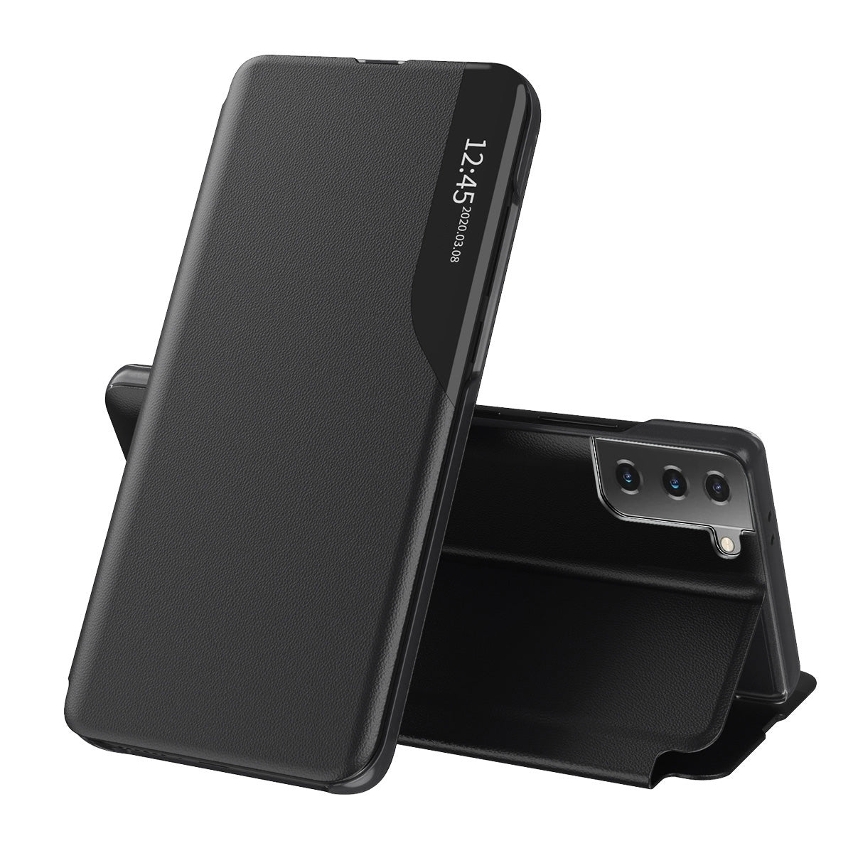 Custodia per Samsung Galaxy S21+ 5G G996, Techsuit, eFold, Nera