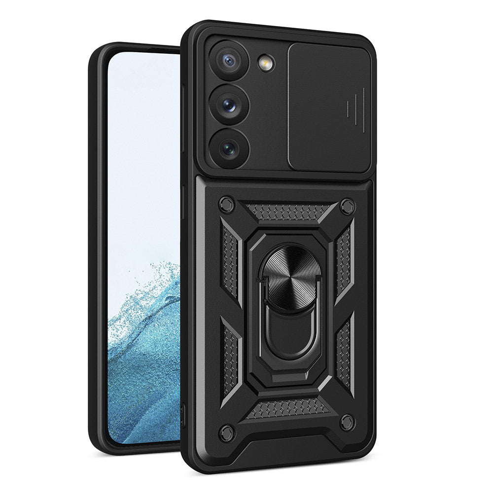 Custodia per Samsung Galaxy S22 5G S901, Techsuit, CamShield, Nera