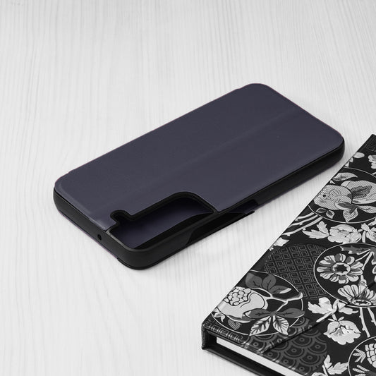Custodia per Samsung Galaxy S22 5G S901, Techsuit, eFold, Blu Scuro