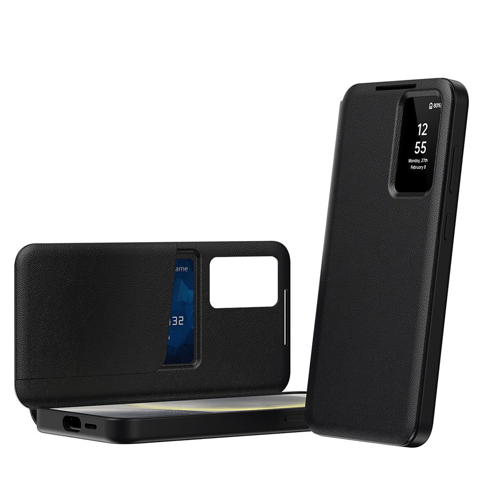 Custodia per Samsung Galaxy S22 5G S901, Techsuit, SmartView, Nera