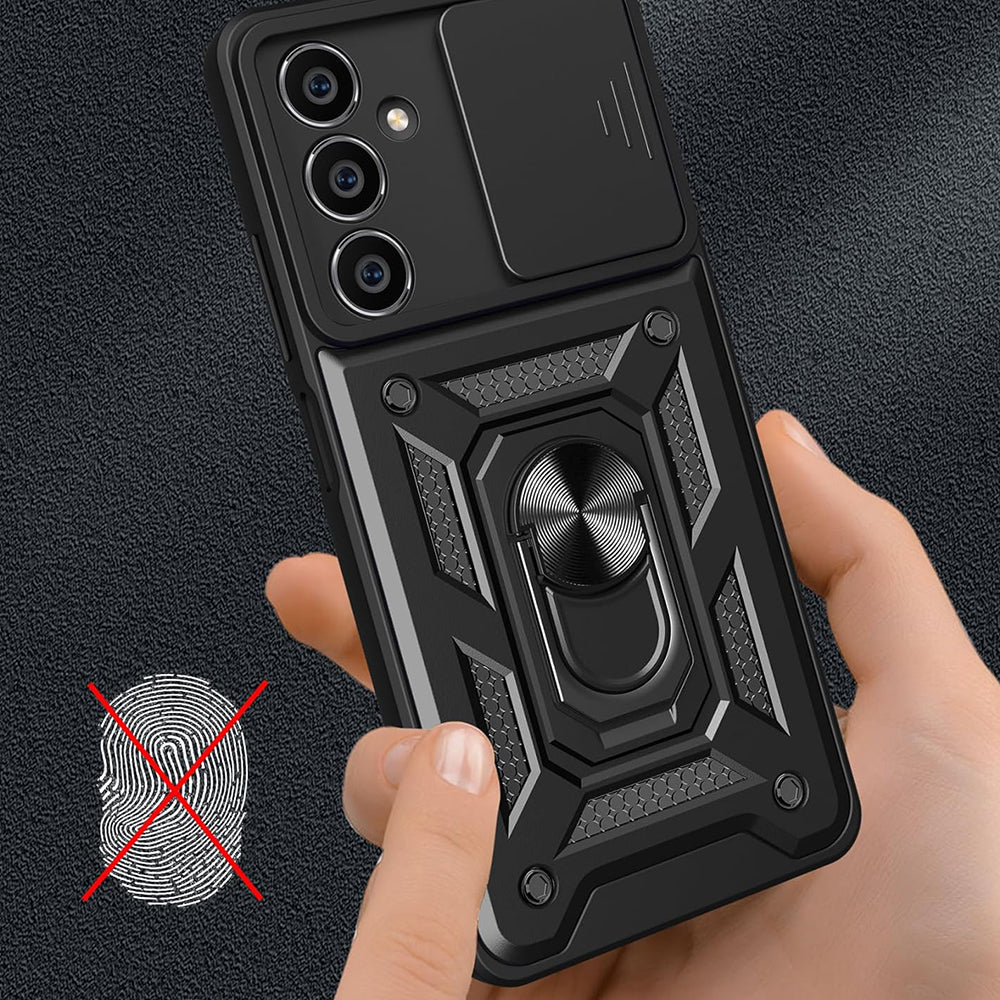 Custodia per Samsung Galaxy S23 FE S711, Techsuit, CamShield, Nera