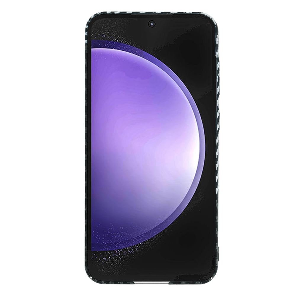 Custodia per Samsung Galaxy S23 FE S711, Techsuit, Carbonite FiberShell, Nero Grigio