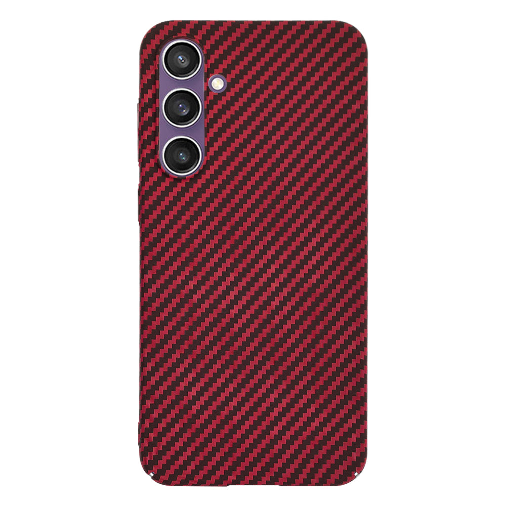 Custodia per Samsung Galaxy S23 FE S711, Techsuit, Carbonite FiberShell, Rossa