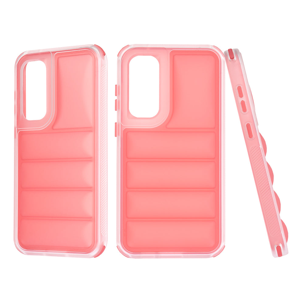 Custodia per Samsung Galaxy S23 FE S711, Techsuit, Wave Shield, Rossa