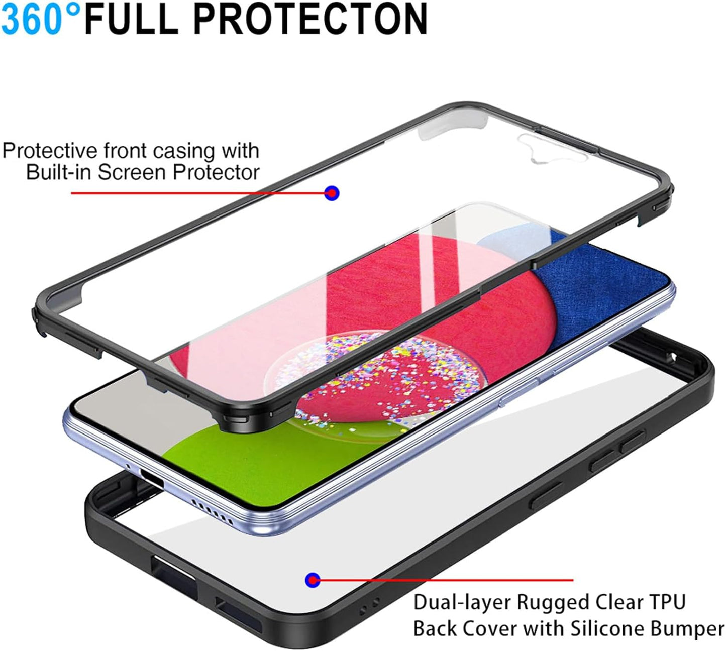 Custodia per Samsung Galaxy S23+ S916, Techsuit, ColorVerse 360, Rosa