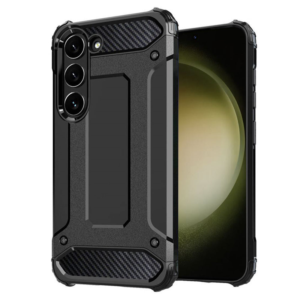 Custodia per Samsung Galaxy S23+ S916, Techsuit, Hybrid Armor, Nera