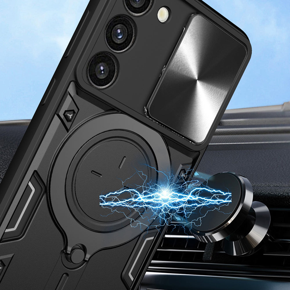 Custodia per Samsung Galaxy S23 S911, Techsuit, CamGuard Pro, Nera