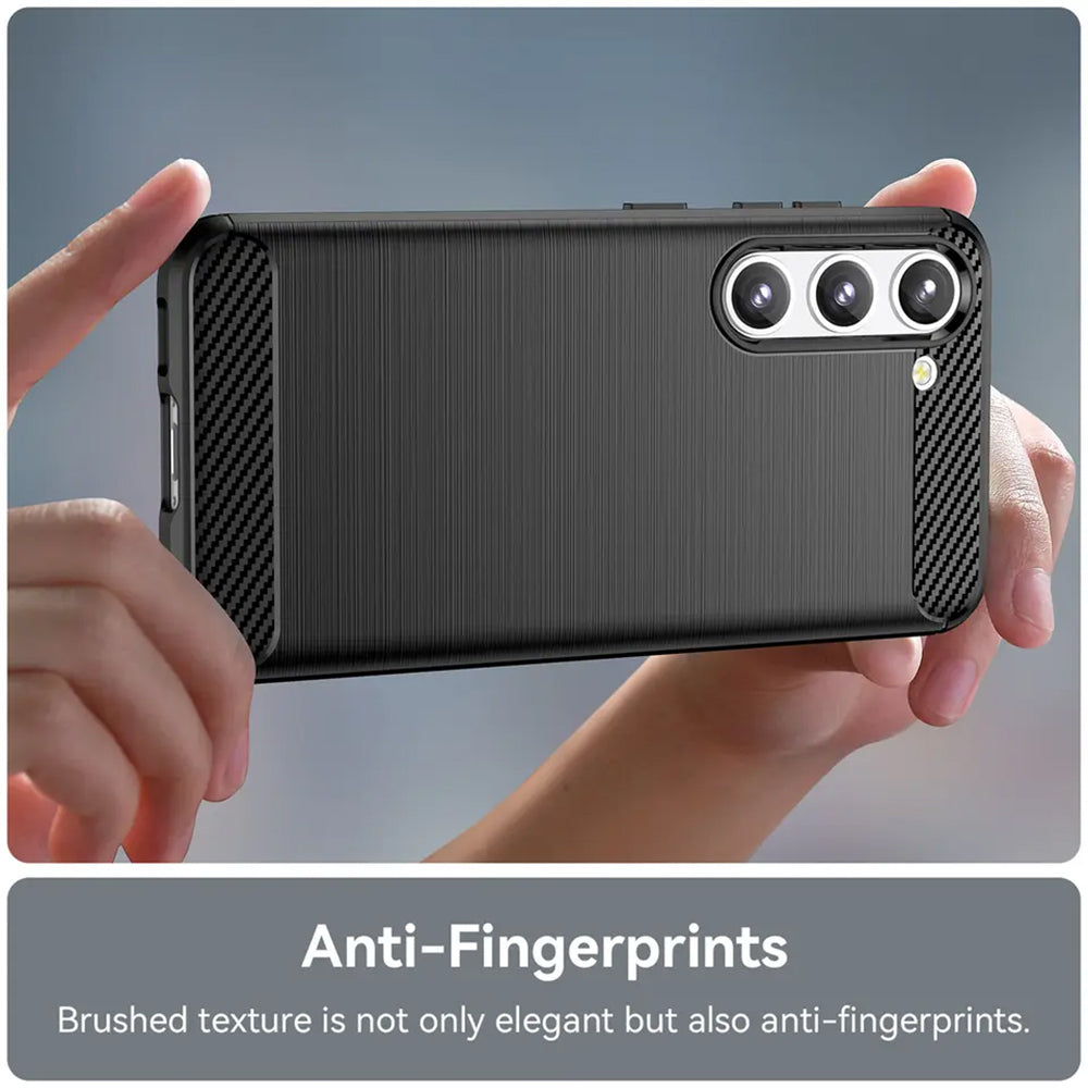 Custodia per Samsung Galaxy S23 S911, Techsuit, Carbonio, Nera
