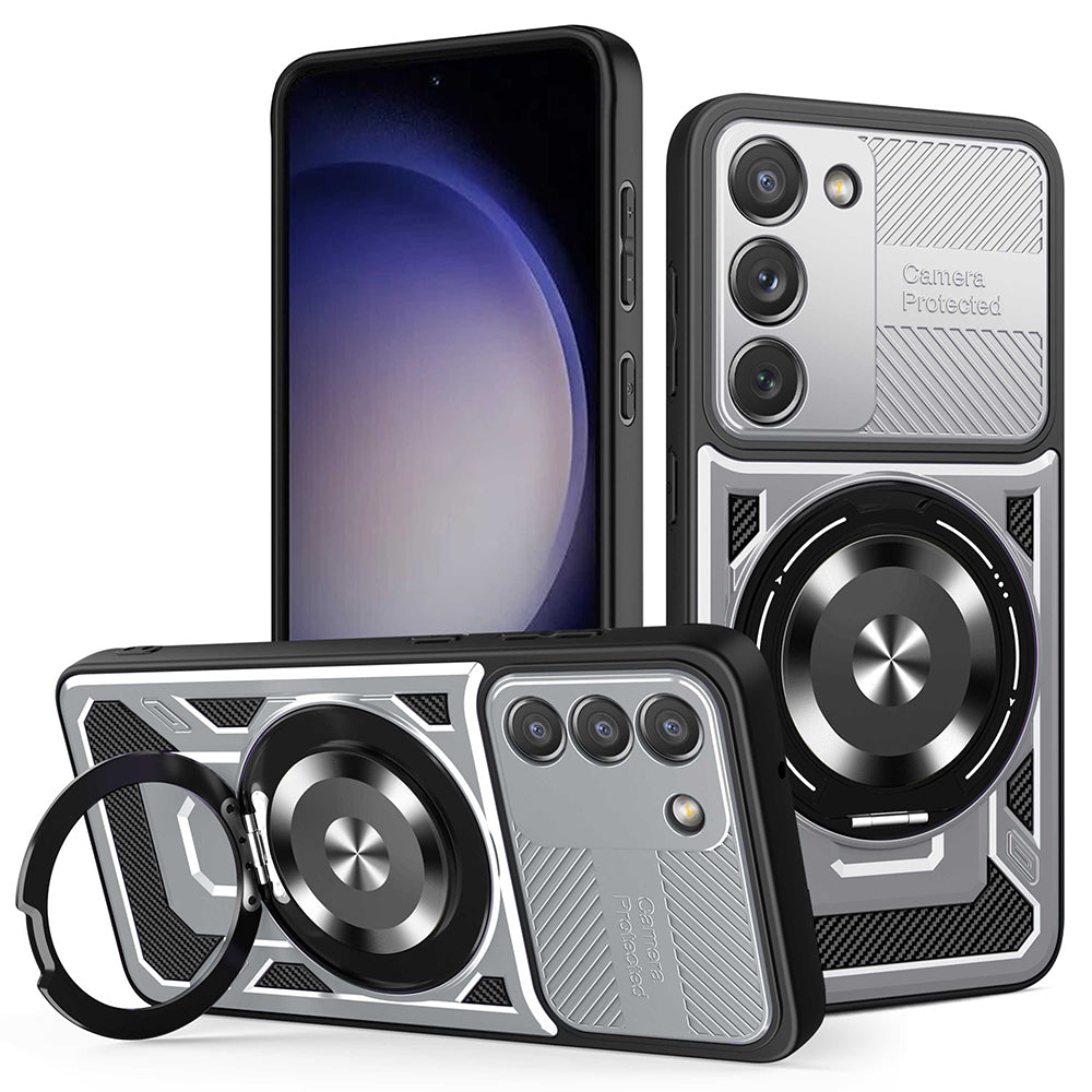 Custodia per Samsung Galaxy S23 S911, Techsuit, RuggedCam, Grigio
