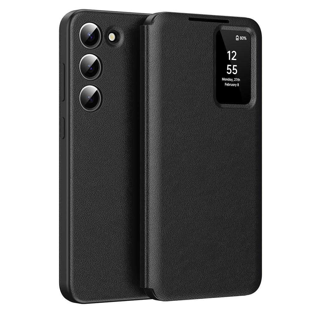 Custodia per Samsung Galaxy S23 S911, Techsuit, SmartView, Nera