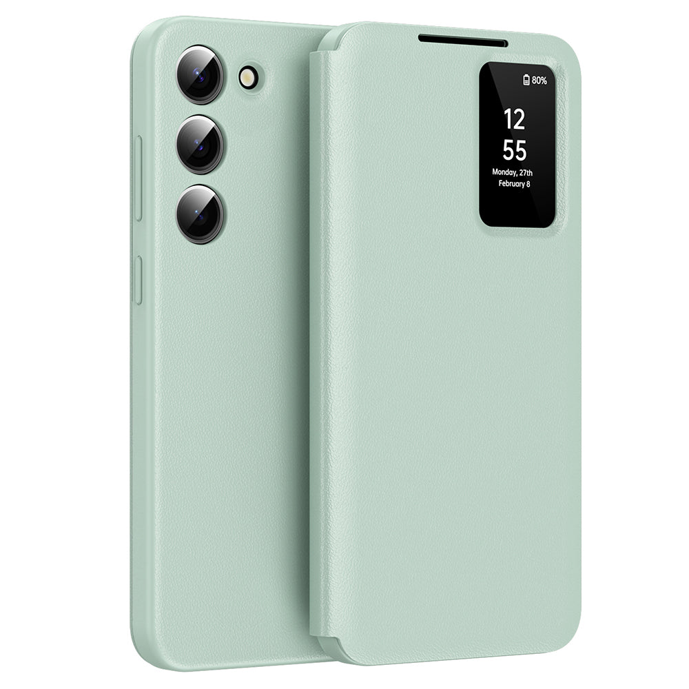Custodia per Samsung Galaxy S23 S911, Techsuit, SmartView, Verde