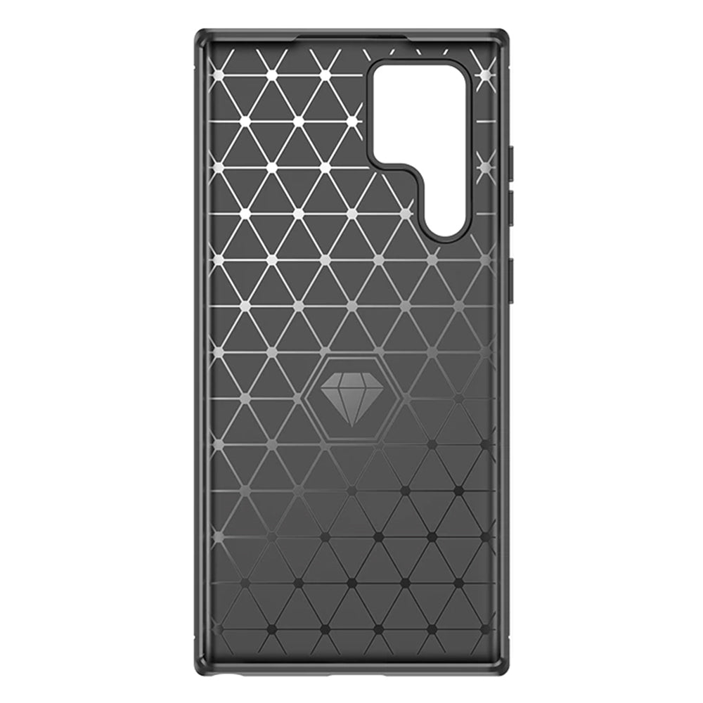 Custodia per Samsung Galaxy S23 Ultra S918, Techsuit, Carbonio, Nera