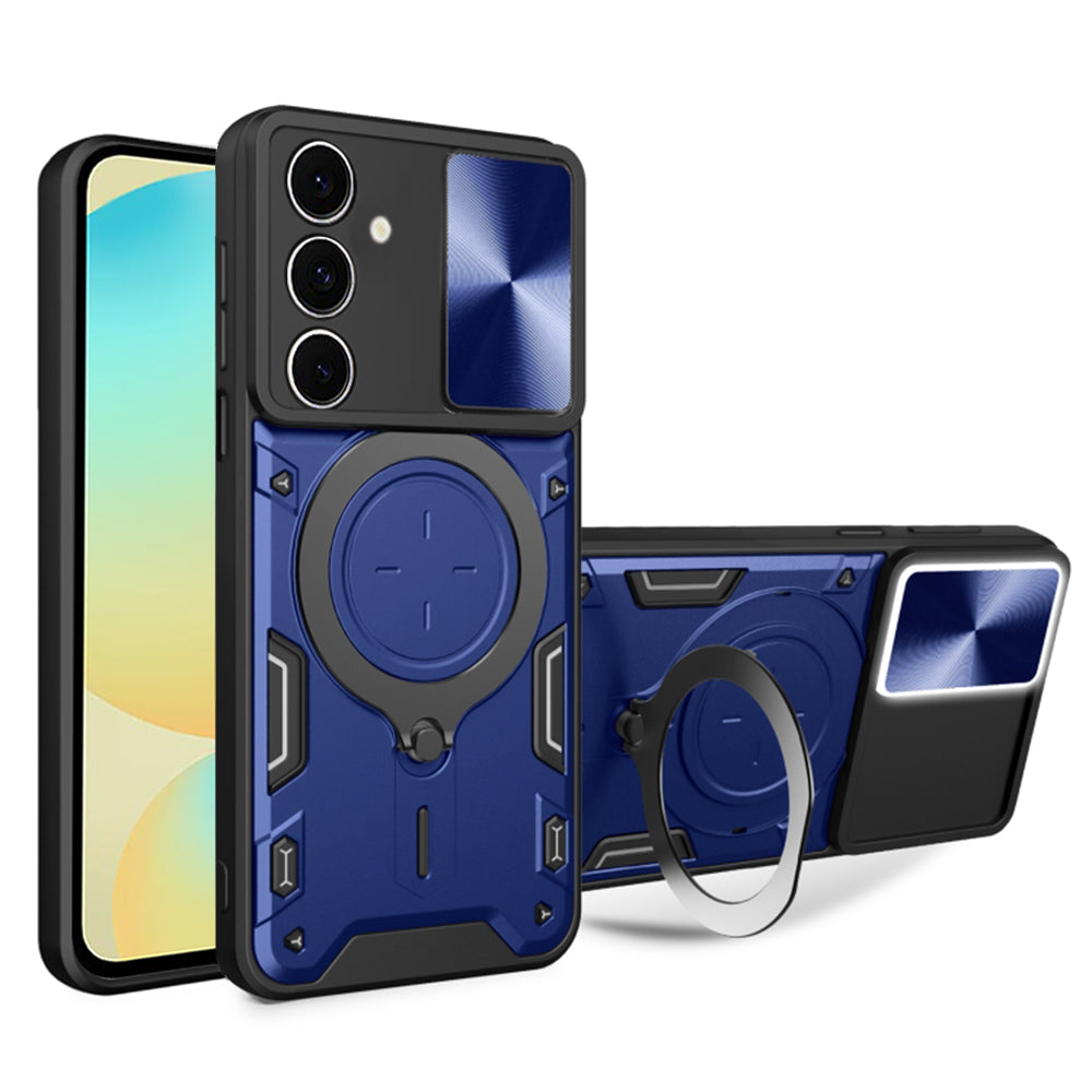 Custodia per Samsung Galaxy S24 FE S721, Techsuit, CamGuard Pro, Blu