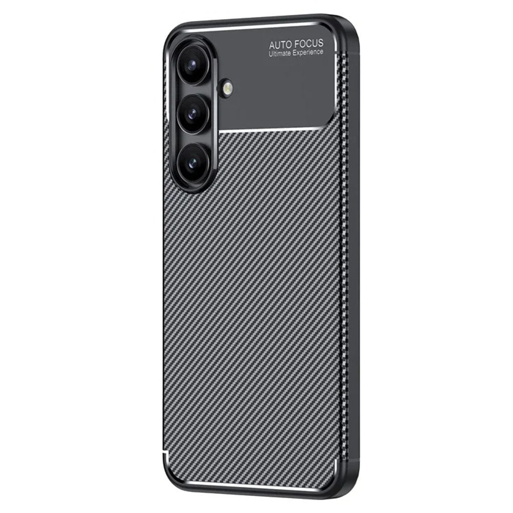 Custodia per Samsung Galaxy S24 FE S721, Techsuit, CarbonFiber, Nera