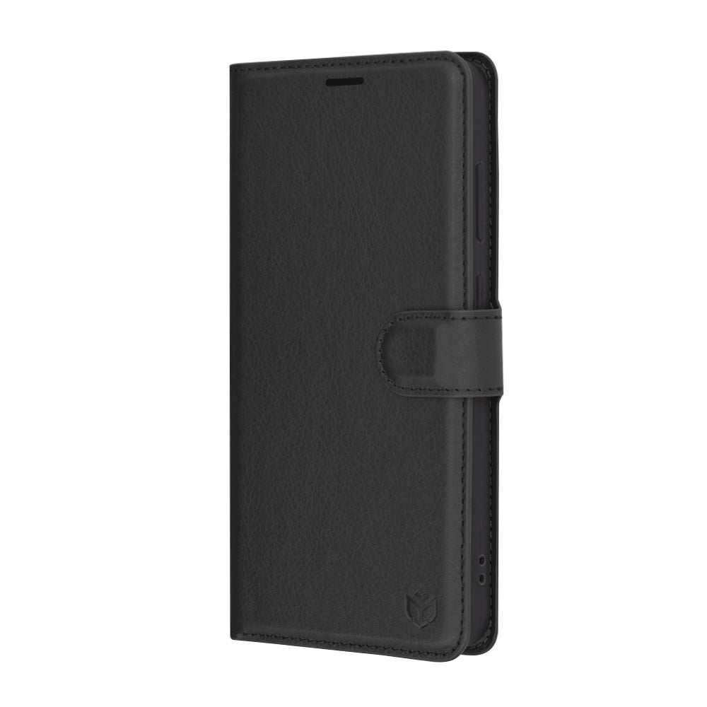 Custodia per Samsung Galaxy S24 FE S721, Techsuit, Leather Folio, Nera