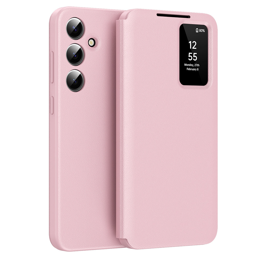 Custodia per Samsung Galaxy S24 FE S721, Techsuit, SmartView, Rosa