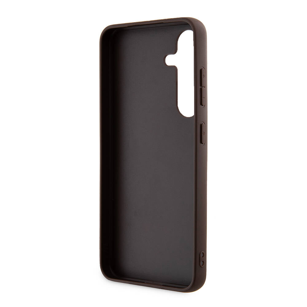 Custodia per Samsung Galaxy S24+ S926, Guess, 4G Triangle Logo, Bianca