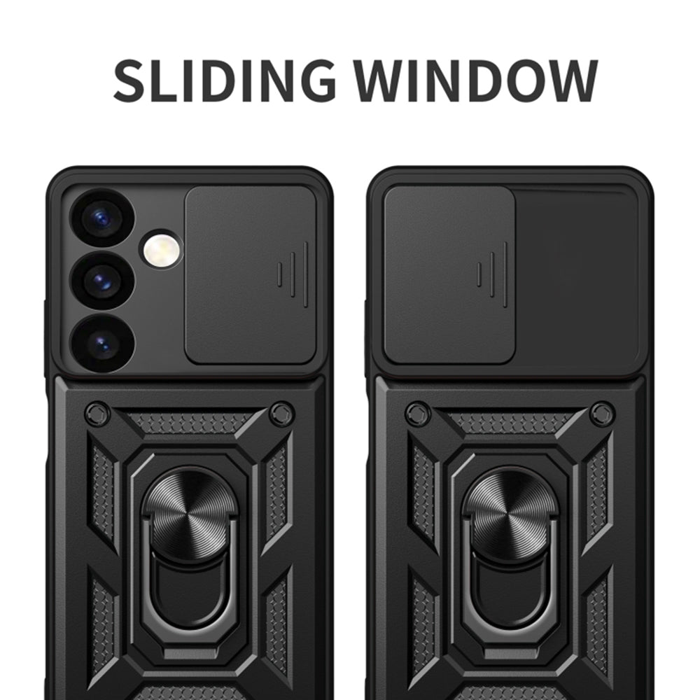 Custodia per Samsung Galaxy S24+ S926, Techsuit, CamShield, Nera