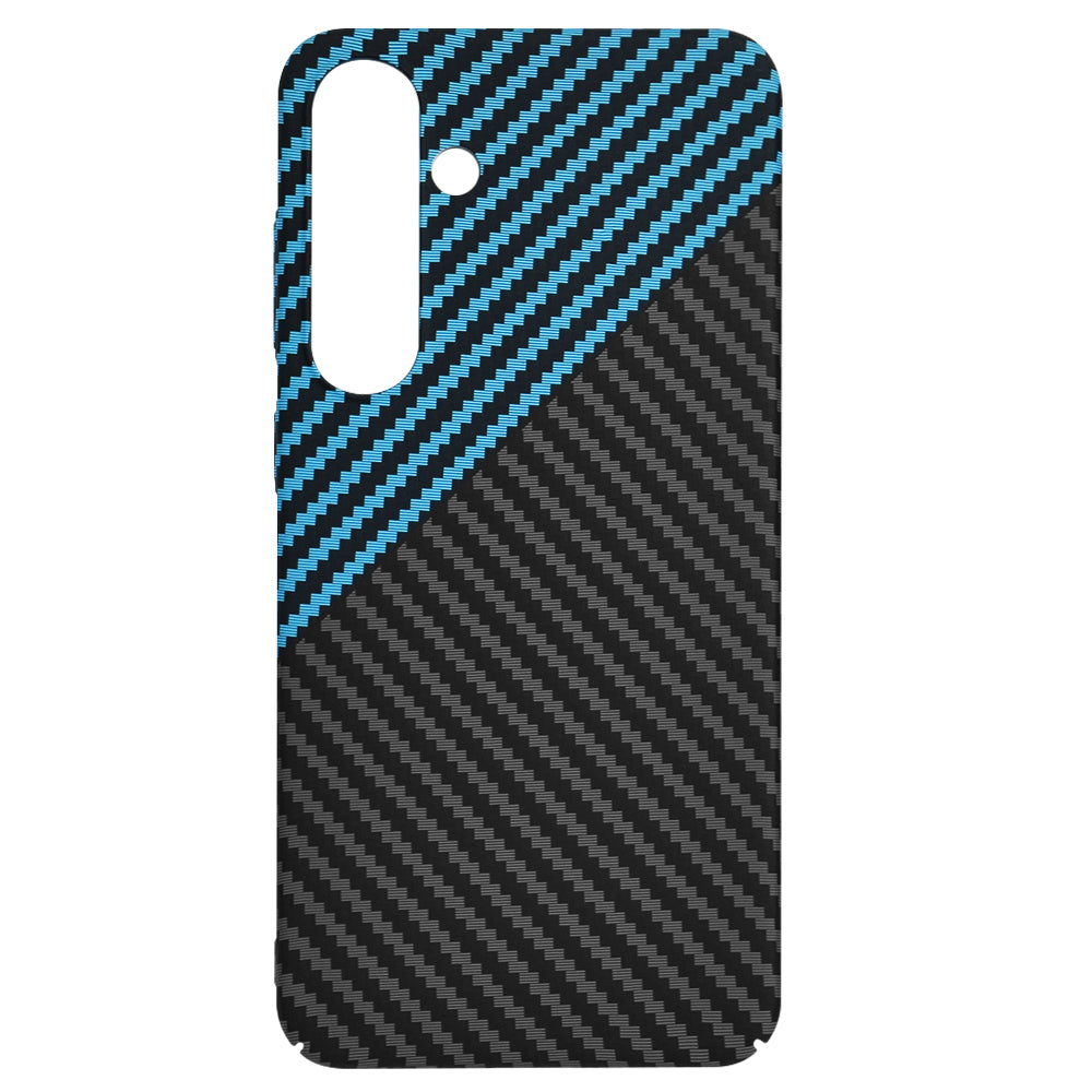 Custodia per Samsung Galaxy S24+ S926, Techsuit, Carbonite FiberShell, Nero Bleu