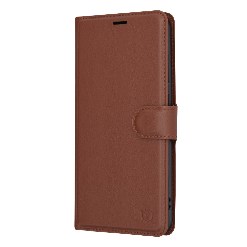 Custodia per Samsung Galaxy S24+ S926, Techsuit, Leather Folio, Marrone
