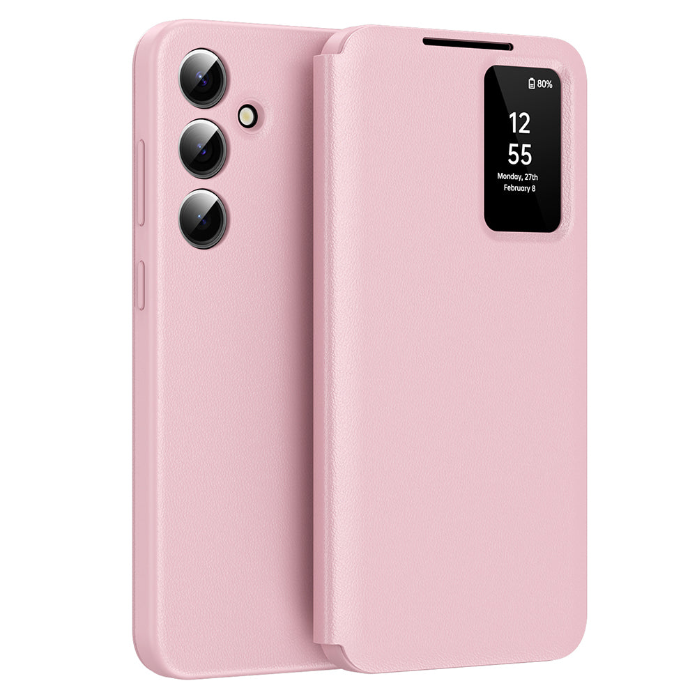 Custodia per Samsung Galaxy S24+ S926, Techsuit, SmartView, Rosa