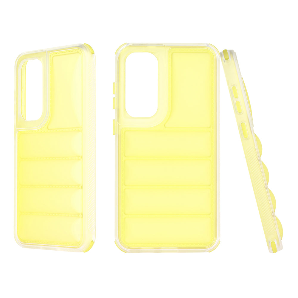 Custodia per Samsung Galaxy S24+ S926, Techsuit, Wave Shield, Gialla