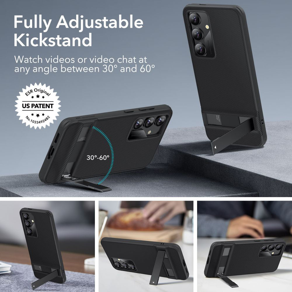 Custodia per Samsung Galaxy S24 S921, ESR, Air Shield Boost Kickstand, Nera