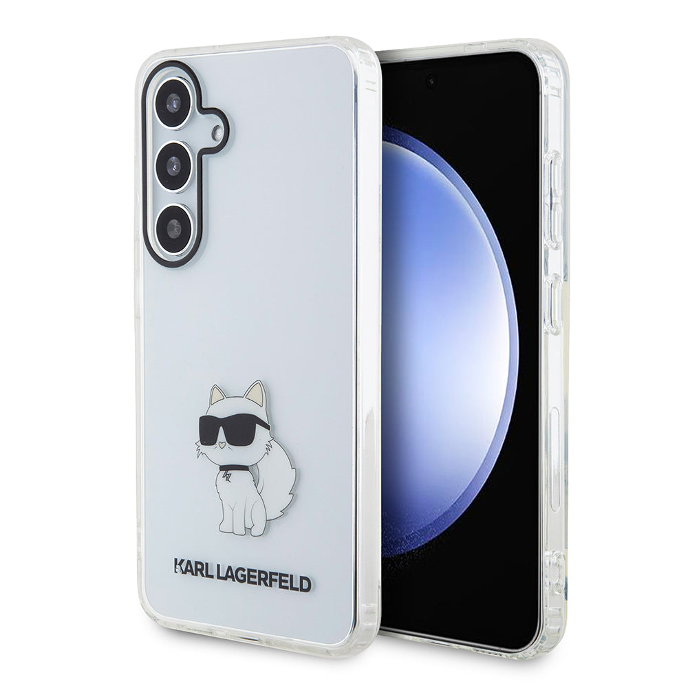 Custodia per Samsung Galaxy S24 S921, Karl Lagerfeld, IML Luxury Choupette, Trasparente