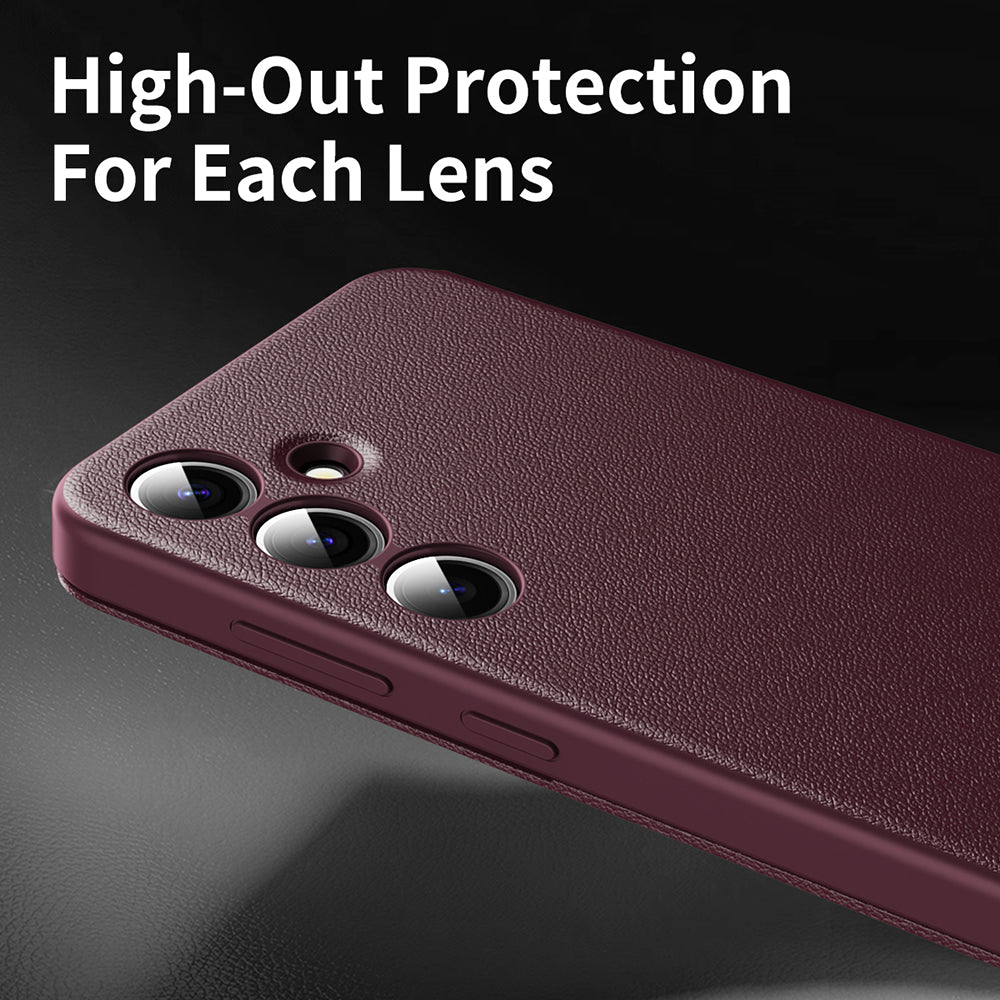 Custodia per Samsung Galaxy S24 S921, Techsuit, SmartView, Rossa