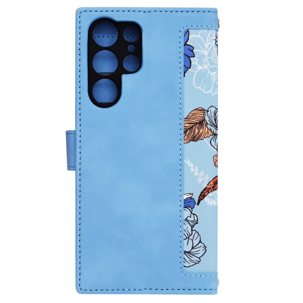 Custodia per Samsung Galaxy S24 Ultra S928, Techsuit, FlipCraft, Blu