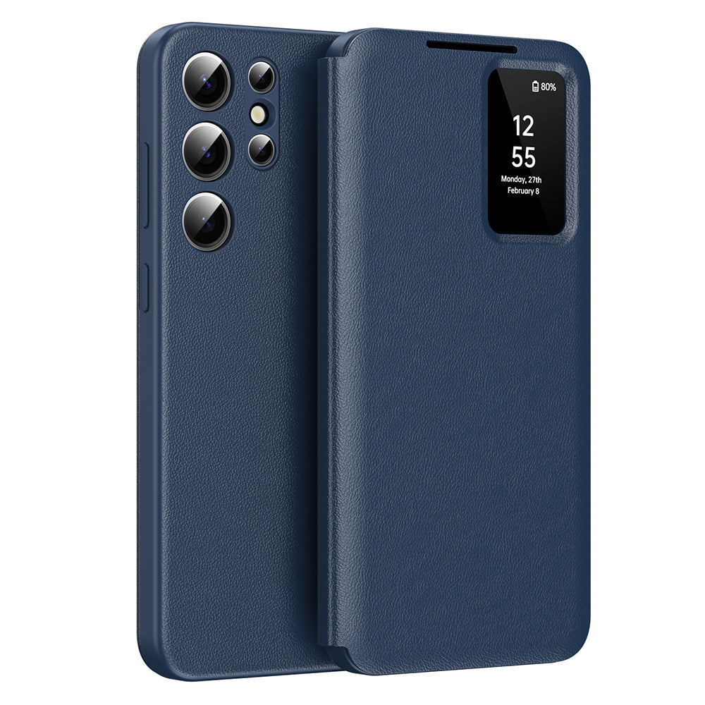 Custodia per Samsung Galaxy S24 Ultra S928, Techsuit, SmartView, Blu