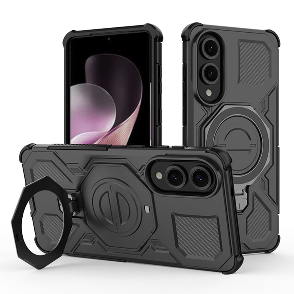 Custodia per Samsung Galaxy S25 Edge S937, Techsuit, Carbon Shield Pro, Nera