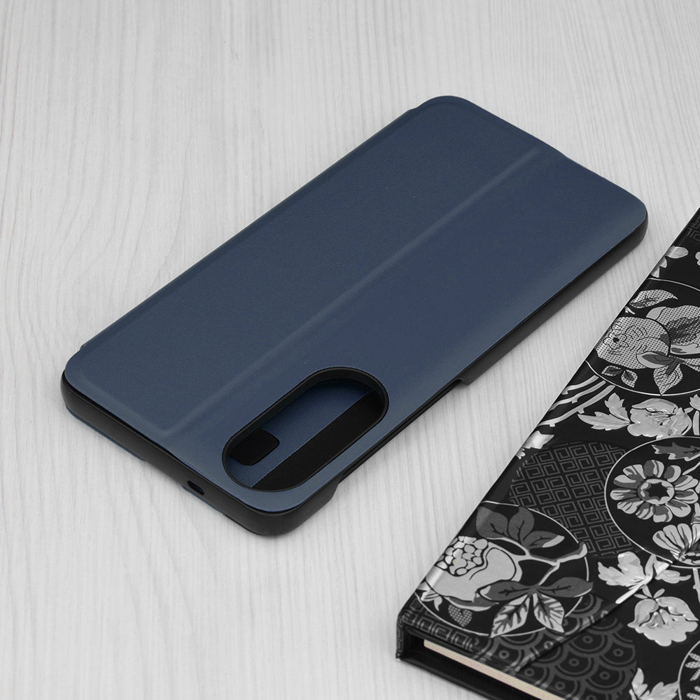 Custodia per Samsung Galaxy S25 Edge S937, Techsuit, eFold, Blu Scuro