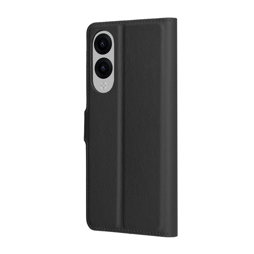 Custodia per Samsung Galaxy S25 Edge S937, Techsuit, Leather Folio, Nera