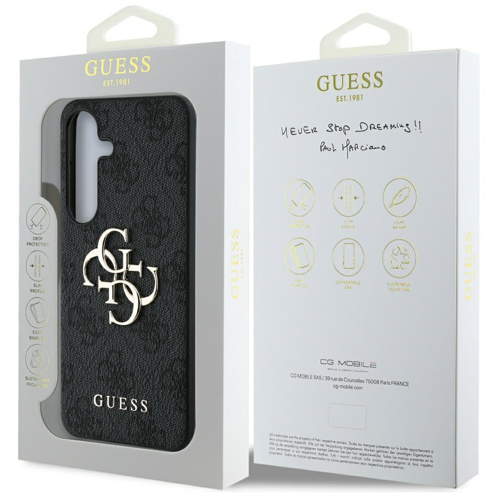 Custodia per Samsung Galaxy S25+ S936, Guess, 4G Big Logo, Nera