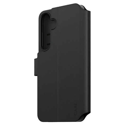 Custodia per Samsung Galaxy S25+ S936, PanzerGlass, Care Feature Kickstand Wallet, Nera