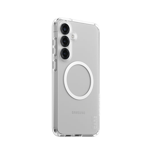 Custodia per Samsung Galaxy S25+ S936, PanzerGlass, Care Urban Combat, Trasparente Bianca