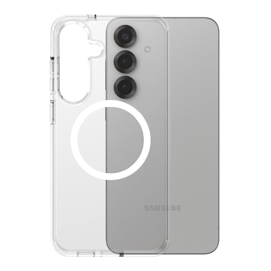 Custodia per Samsung Galaxy S25+ S936, PanzerGlass, Care Urban Combat, Trasparente Bianca