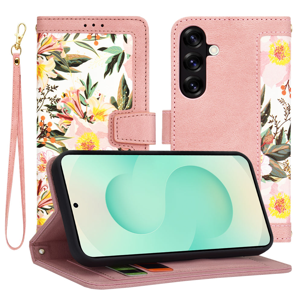 Custodia per Samsung Galaxy S25+ S936, Techsuit, FlipCraft, Rosa