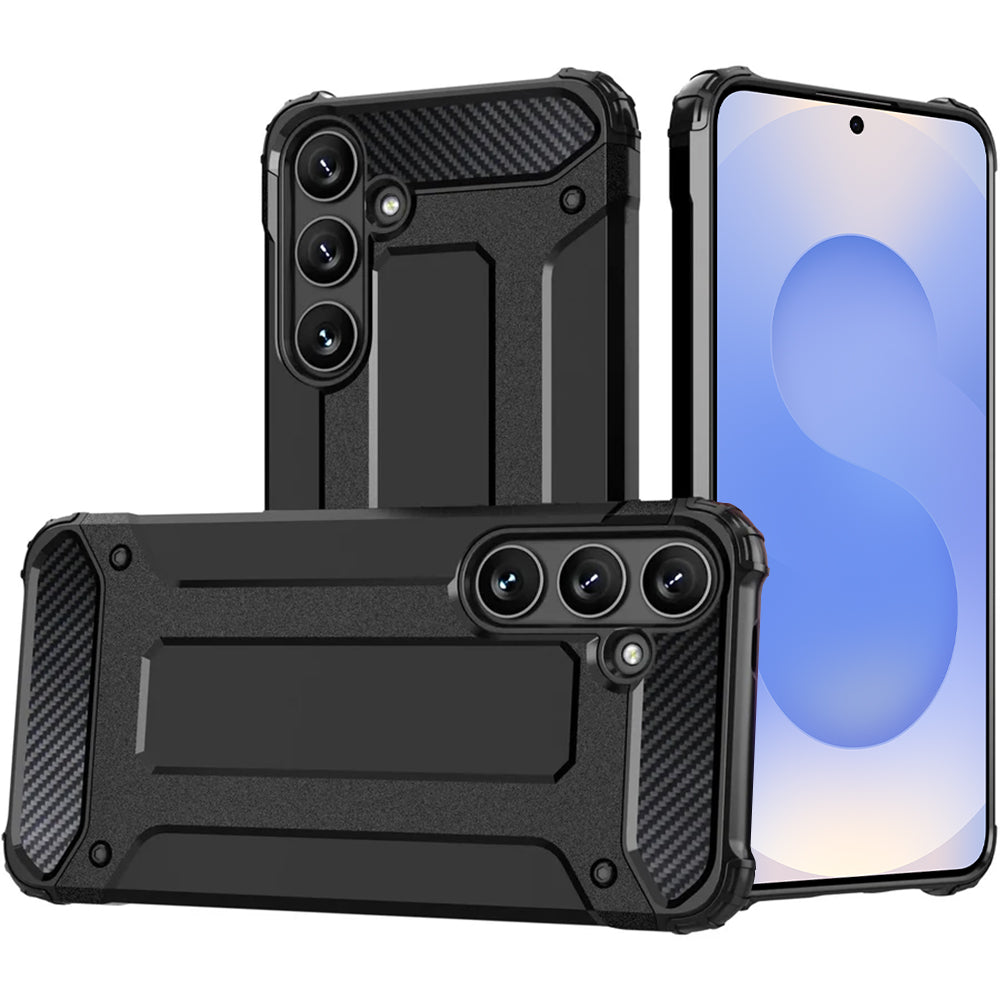 Custodia per Samsung Galaxy S25+ S936, Techsuit, Hybrid Armor, Nera