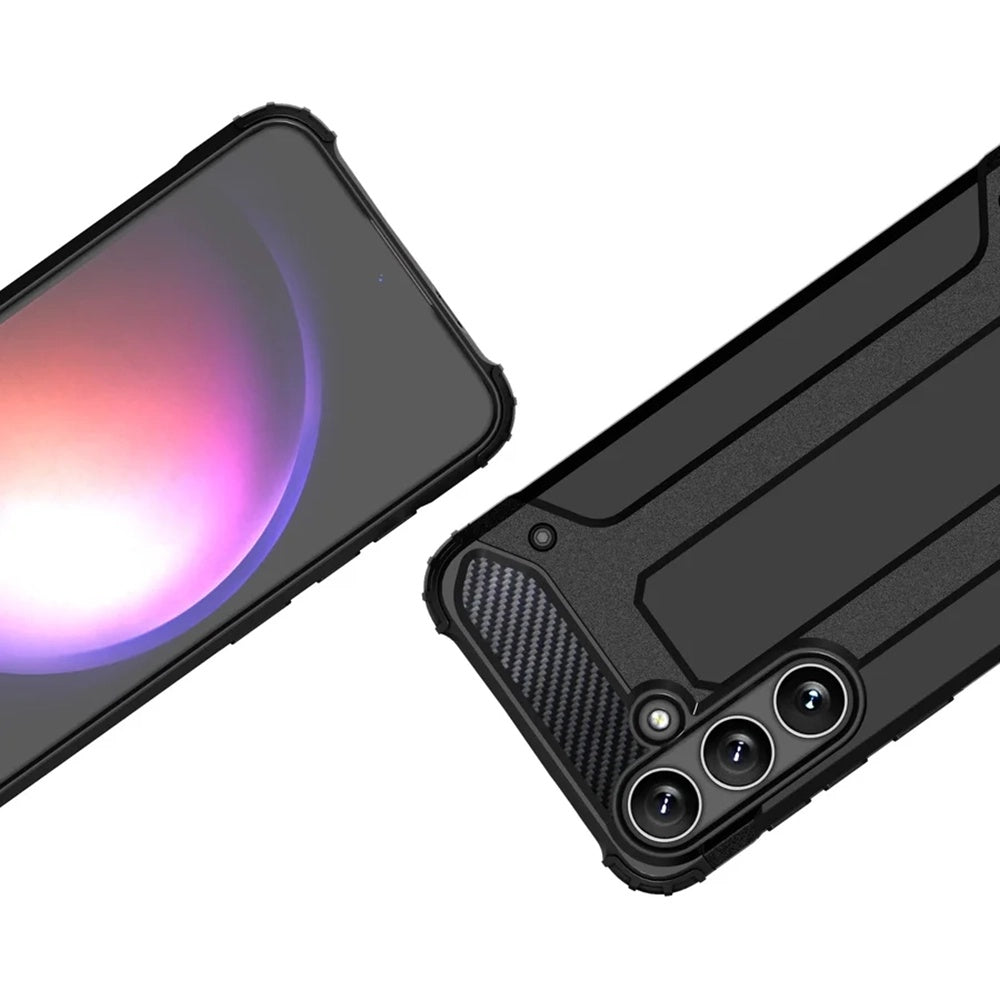 Custodia per Samsung Galaxy S25+ S936, Techsuit, Hybrid Armor, Nera