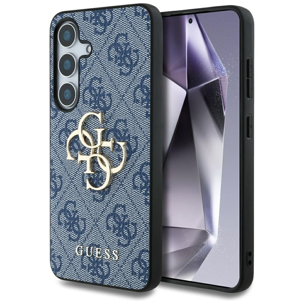 Custodia per Samsung Galaxy S25 S931, Guess, 4G Big Logo, Blu