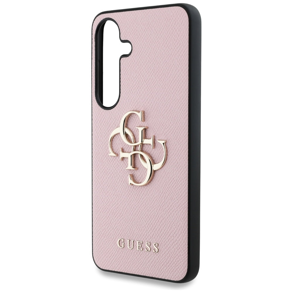 Custodia per Samsung Galaxy S25 S931, Guess, 4G Grained Big and Classic Logo, Rosa