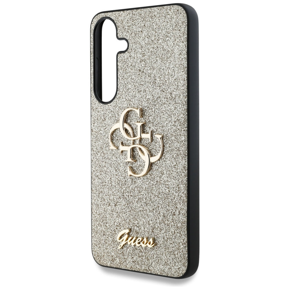 Case for Samsung Galaxy S25 S931, Guess, Glitter Big 4G Script, Gold