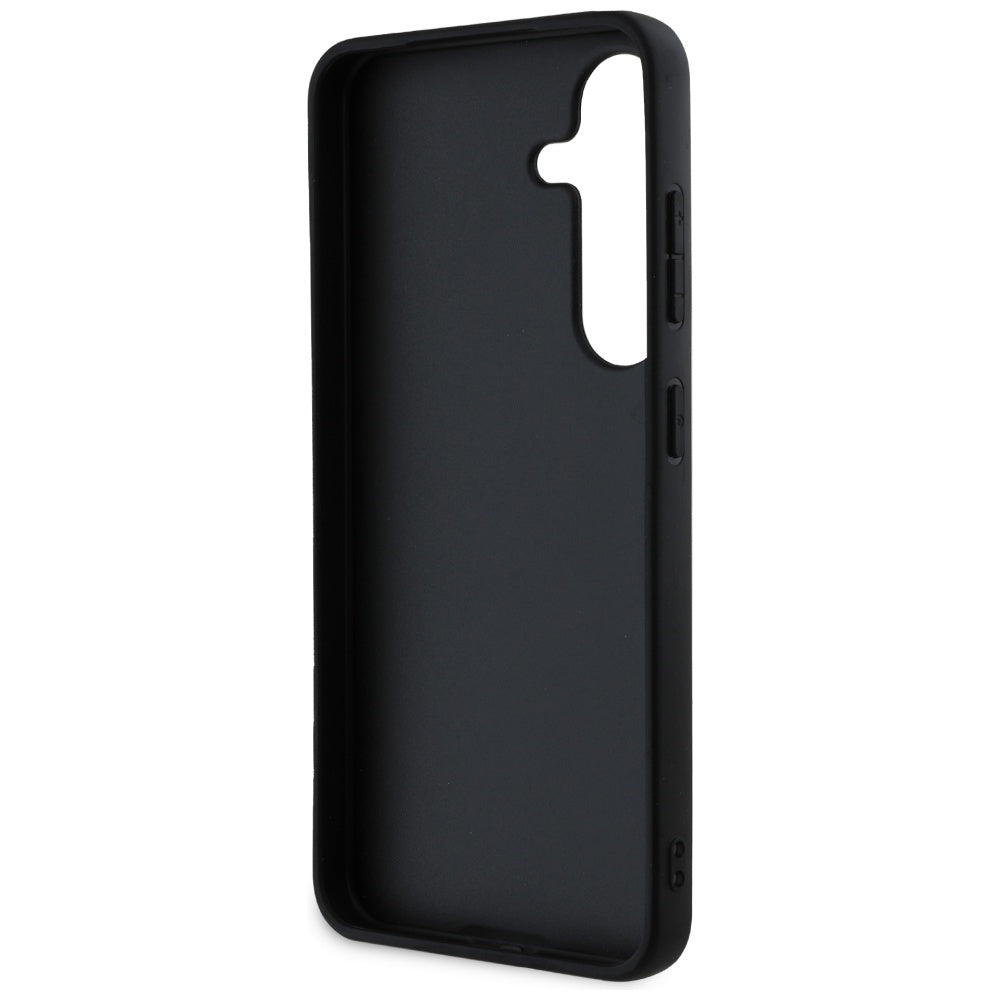 Custodia per Samsung Galaxy S25 S931, Guess, Grained Hot Stamp 4G Triangle, Rosa