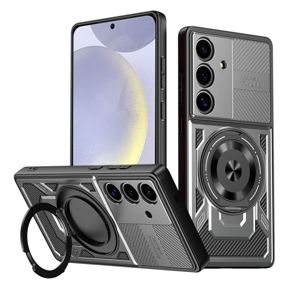 Custodia per Samsung Galaxy S25 S931 / S24 S921, Techsuit, RuggedCam, Grigio