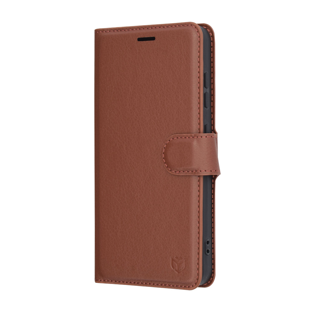 Custodia per Samsung Galaxy S25 S931, Techsuit, Leather Folio, Marrone