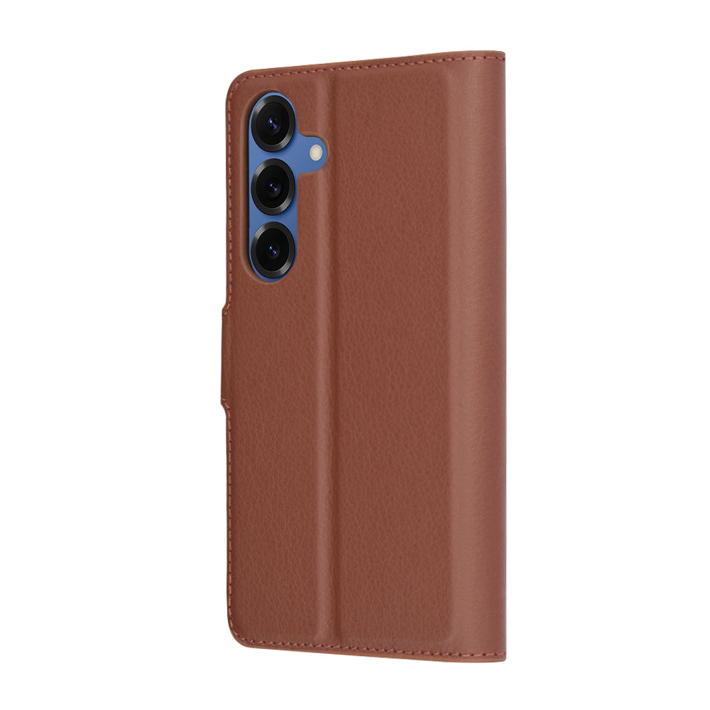 Custodia per Samsung Galaxy S25 S931, Techsuit, Leather Folio, Marrone
