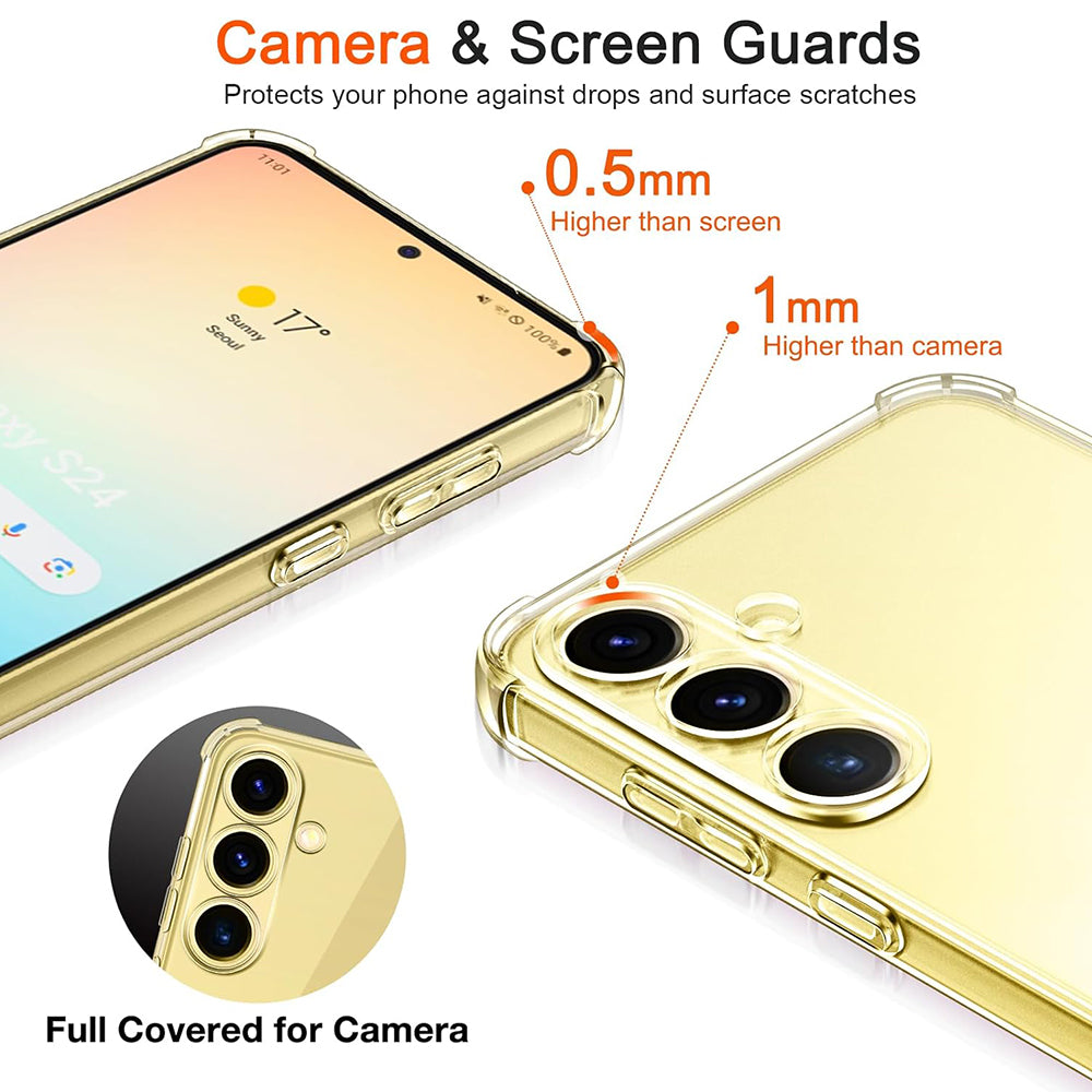 Custodia per Samsung Galaxy S25 S931, Techsuit, Shockproof Clear, Trasparente